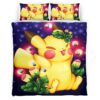 Housse De Couette Pikachu 4 Parure de lit Ensemble De Literie