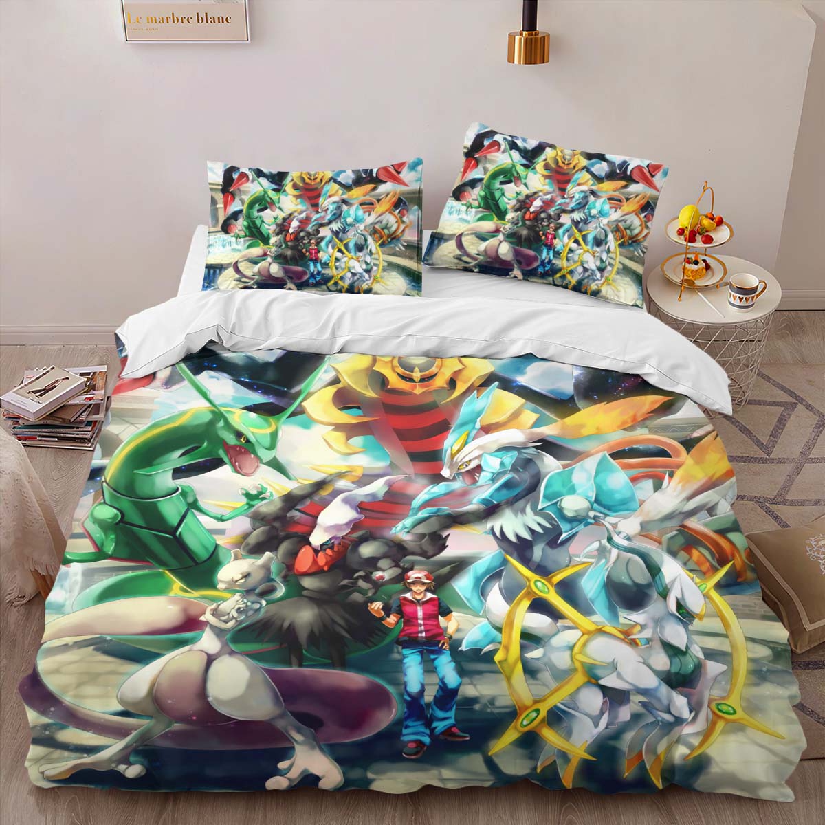 Housse De Couette Détective Pikachu – Tous les Personnages 2 Parure de lit Ensemble De Literie – Image 2