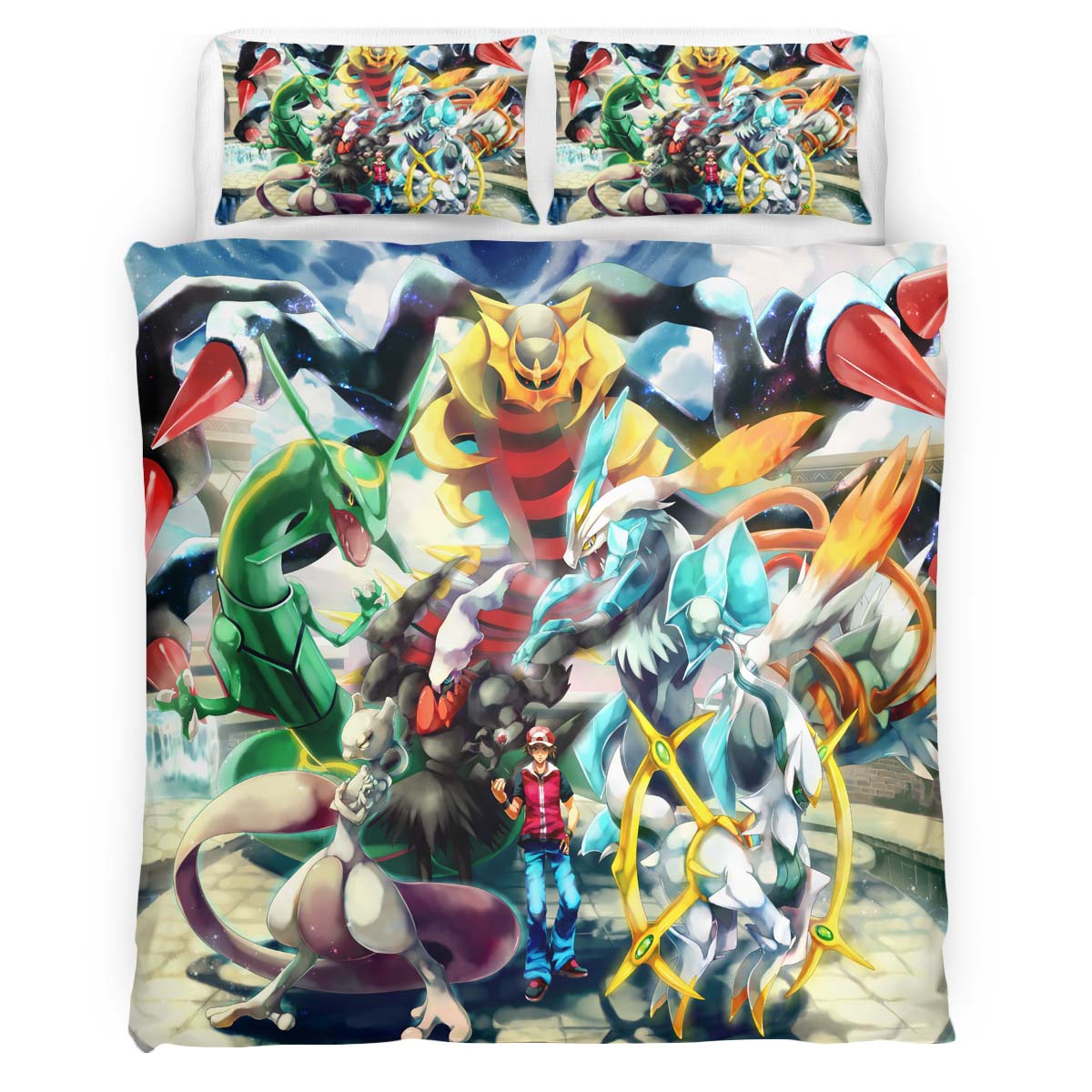 Housse De Couette Détective Pikachu – Tous les Personnages 2 Parure de lit Ensemble De Literie