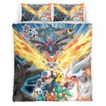 Housse De Couette Détective Pikachu – Tous les Personnages 4 Parure de lit Ensemble De Literie