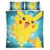 Housse De Couette Pikachu Heureux 1001 Parure de lit Ensemble De Literie