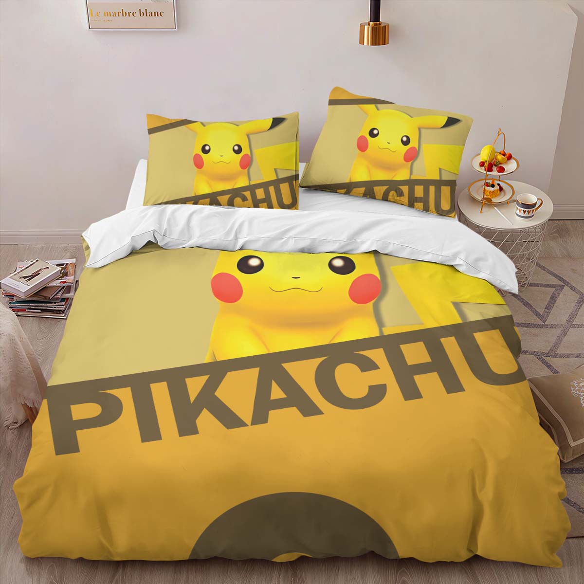 Housse De Couette Pikachu Pokémon Parure de lit Ensemble De Literie – Image 2
