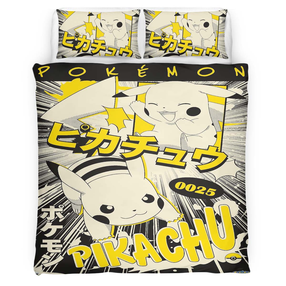 Housse De Couette Pikachu Pokémon 10 Parure de lit Ensemble De Literie