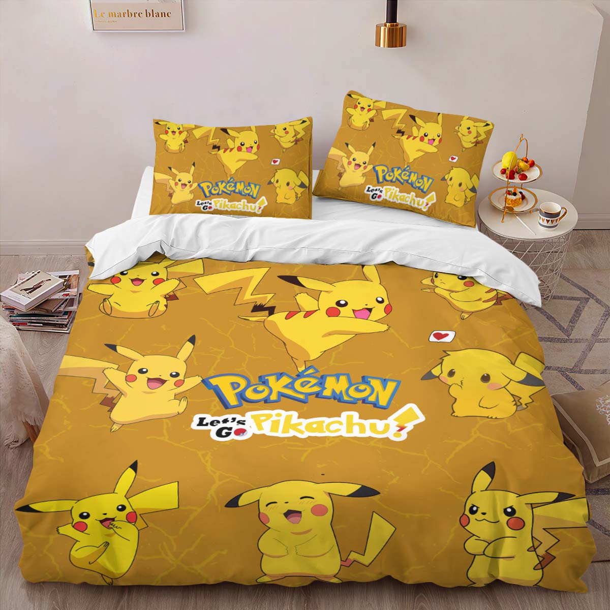 Housse De Couette Pikachu Pokémon 2 Parure de lit Ensemble De Literie – Image 2