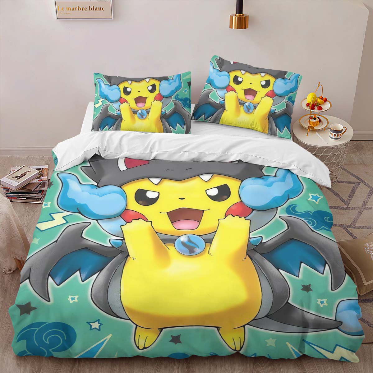 Housse De Couette Pikachu Pokémon 6 Parure de lit Ensemble De Literie – Image 2