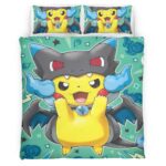 Housse De Couette Pikachu Pokémon 6 Parure de lit Ensemble De Literie