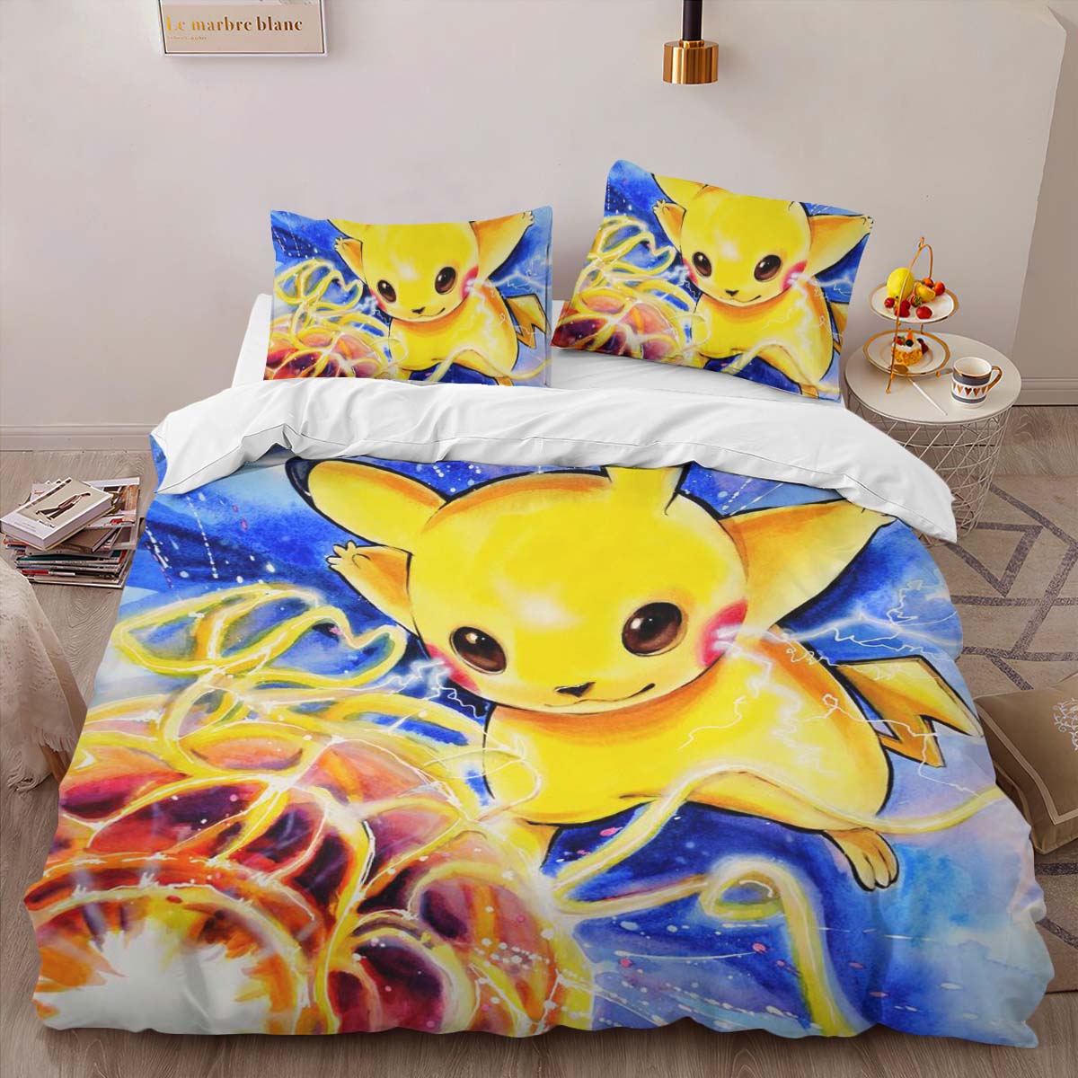 Housse De Couette Pikachu Pokémon 7 Parure de lit Ensemble De Literie – Image 2