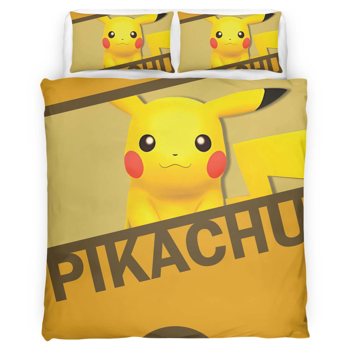 Housse De Couette Pikachu Pokémon Parure de lit Ensemble De Literie
