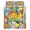 Housse De Couette Pokémon – Tous les Personnages Parure de lit Ensemble De Literie