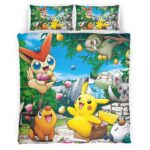 Housse De Couette Pokémon – Tous les Personnages 2 Parure de lit Ensemble De Literie