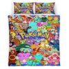 Housse De Couette Pokémon – Tous les Personnages 3 Parure de lit Ensemble De Literie