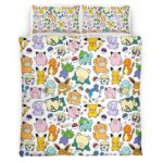 Housse De Couette Pokémon – Tous les Personnages 5 Parure de lit Ensemble De Literie