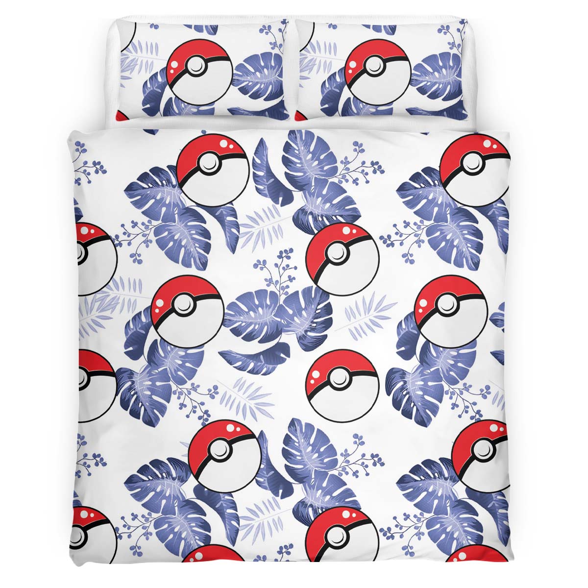 Housse De Couette Poké Ball 3 Parure de lit Ensemble De Literie