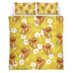 Housse De Couette Pokémon Salamèche 2 Parure de lit Ensemble De Literie