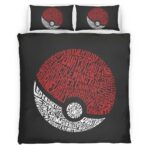 Housse De Couette Poké Ball Pikachu Pokémon Parure de lit Ensemble De Literie