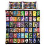 Housse De Couette Pokémon Pikachu et Tous les Personnages – Jeu Nintendo Parure de lit Ensemble De Literie