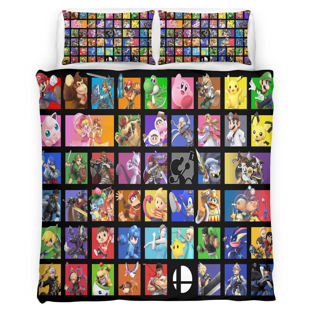 Housse De Couette Pokémon Pikachu et Tous les Personnages – Jeu Nintendo Parure de lit Ensemble De Literie