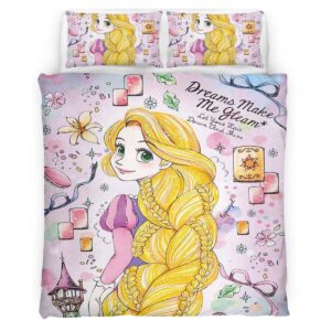 Housse De Couette Raiponce – Tangled Disney 12 Parure de lit Ensemble De Literie
