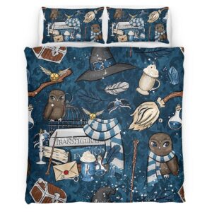 Housse De Couette Chouette de Serdaigle Harry Potter Parure de lit Ensemble De Literie