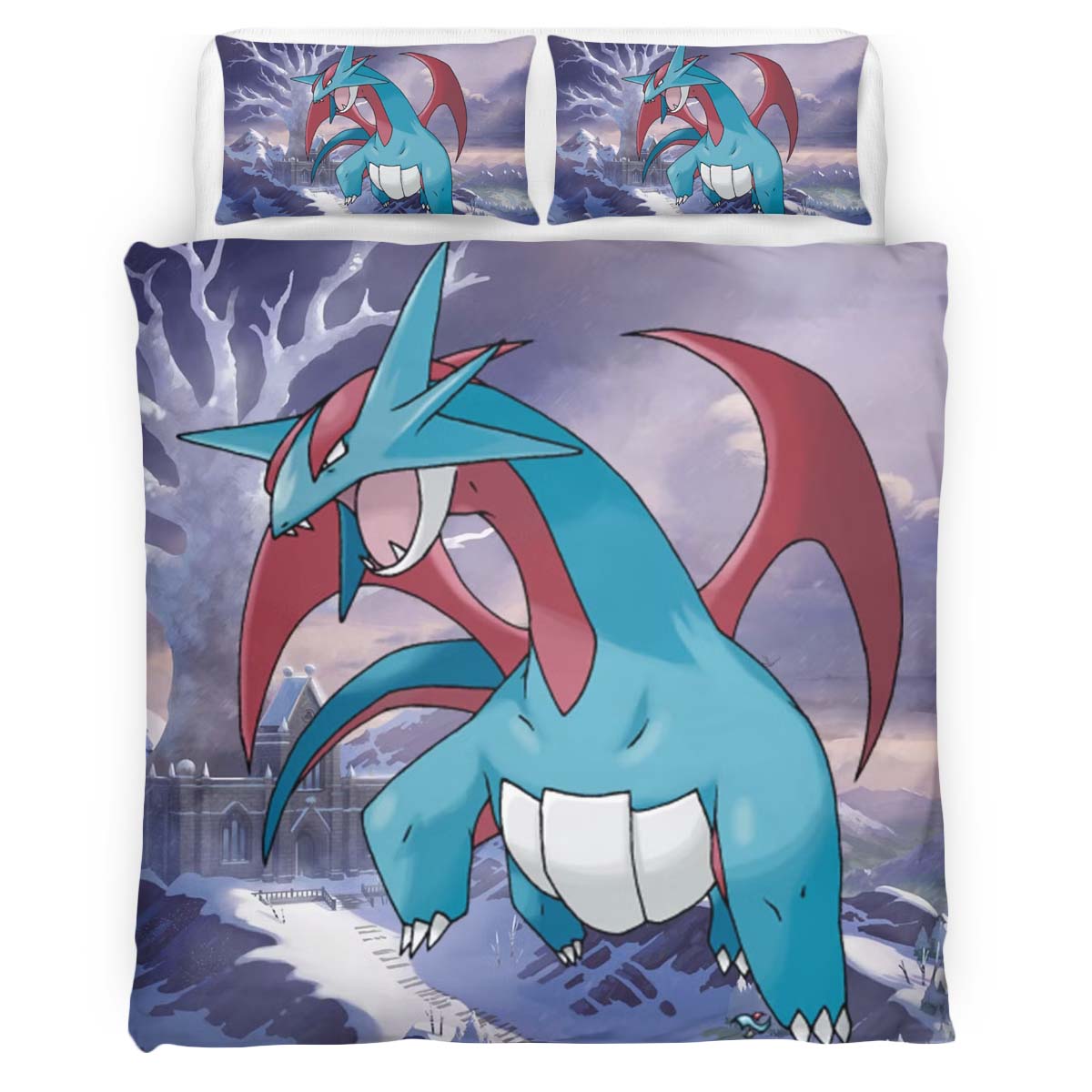 Housse De Couette Drattak Pokémon 2 Parure de lit Ensemble De Literie