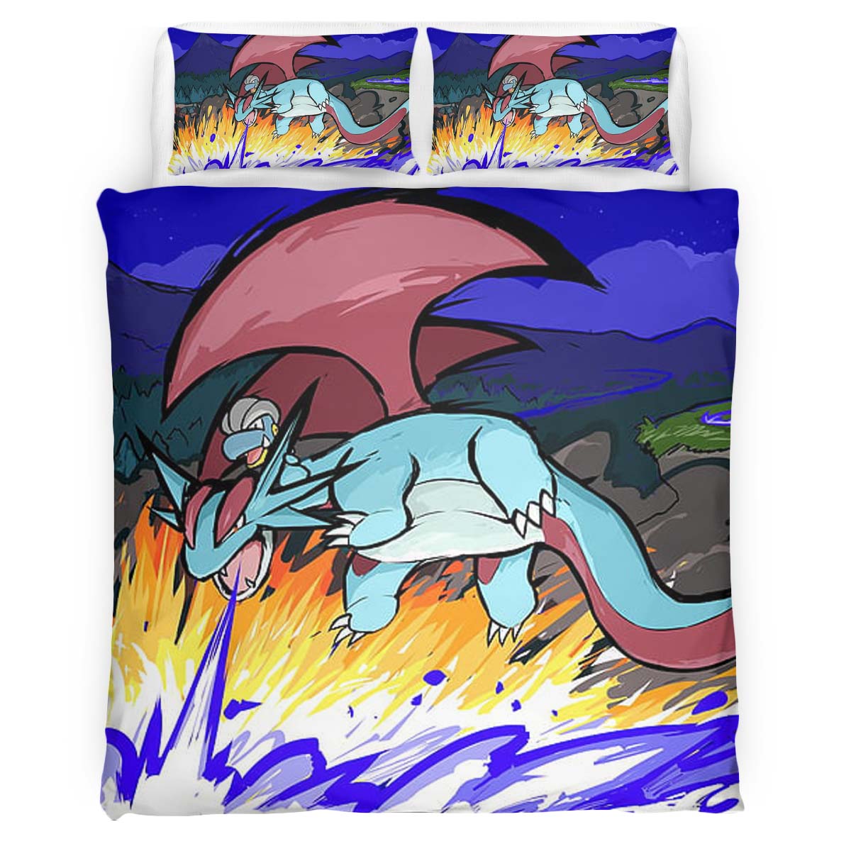 Housse De Couette Drattak Pokémon 3 Parure de lit Ensemble De Literie