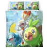 Housse De Couette Scorbunny, Grookey & Sobble Pokémon 2 Parure de lit Ensemble De Literie