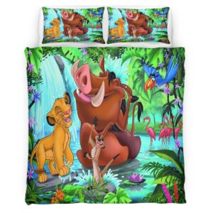 Housse De Couette Simba et ses amis 2 Parure de lit Ensemble De Literie