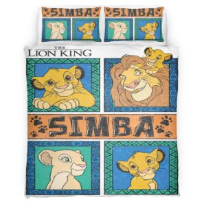 Housse De Couette Simba et Mufasa – Le Roi Lion 06 Parure de lit Ensemble De Literie
