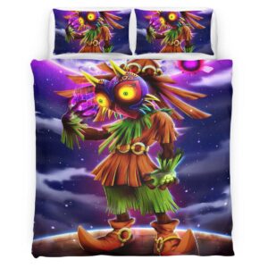 Housse De Couette Skull Kid Masque de Majora – The Legend of Zelda Personnage 2 Parure de lit Ensemble De Literie