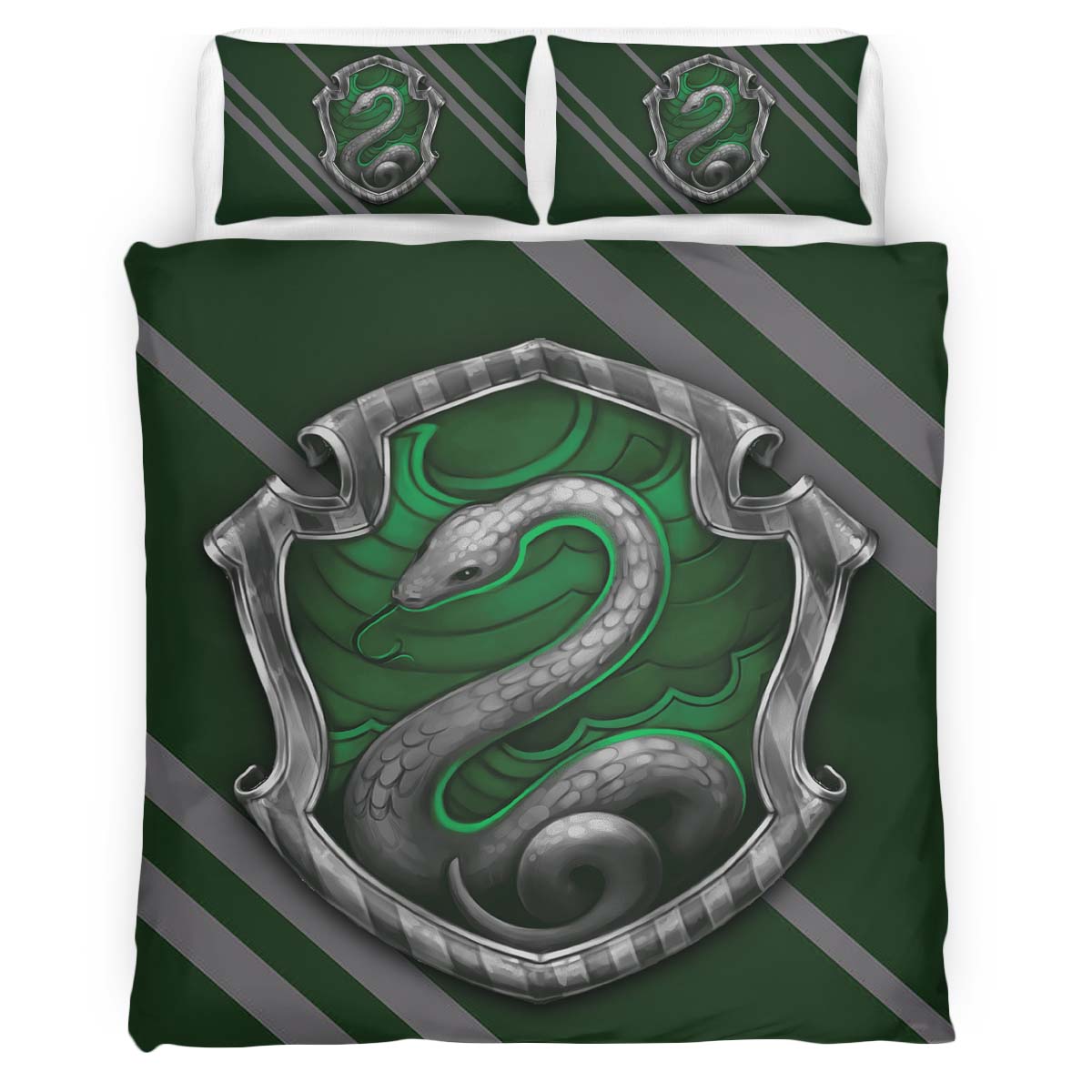 Housse De Couette Maison Serpentard Harry Potter 02 Parure de lit Ensemble De Literie