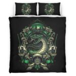 Housse De Couette Maison Serpentard Harry Potter 05 Parure de lit Ensemble De Literie