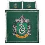 Housse De Couette Maison Serpentard Harry Potter – Logo Vert Parure de lit Ensemble De Literie