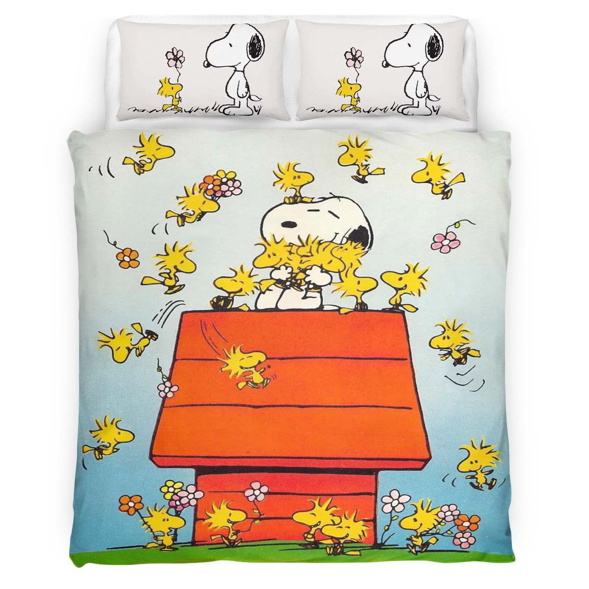 Housse De Couette Snoopy Câlin Beagle Parure de lit Ensemble De Literie