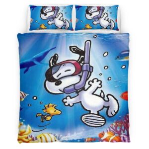 Housse De Couette Snoopy Beagle des profondeurs Parure de lit Ensemble De Literie
