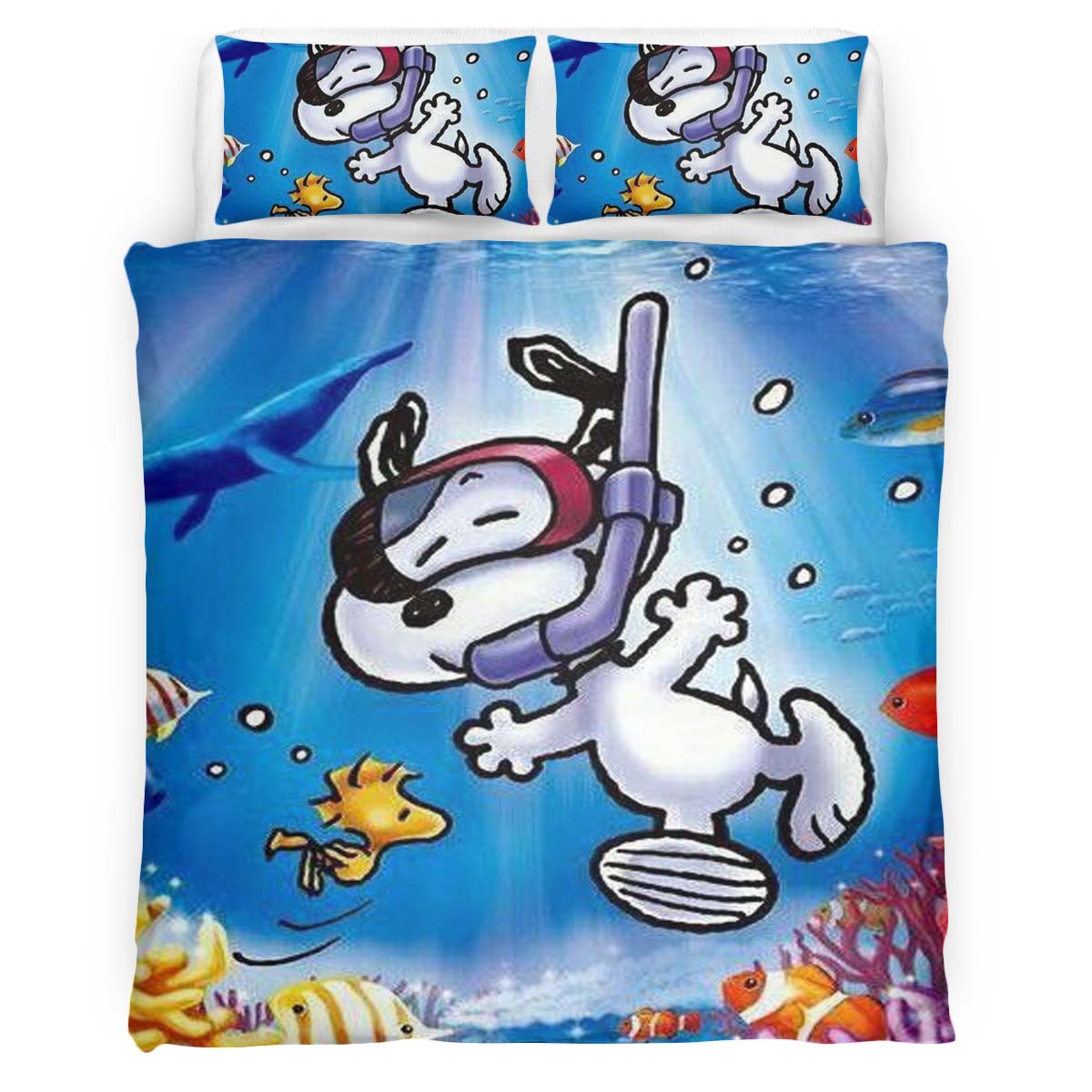Housse De Couette Snoopy Beagle des profondeurs Parure de lit Ensemble De Literie