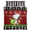 Housse De Couette Snoopy Noël Parure de lit Ensemble De Literie