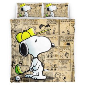 Housse De Couette Snoopy Golf 2 Parure de lit Ensemble De Literie