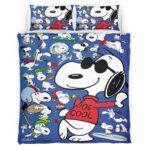 Housse De Couette Snoopy Joe Cool Parure de lit Ensemble De Literie