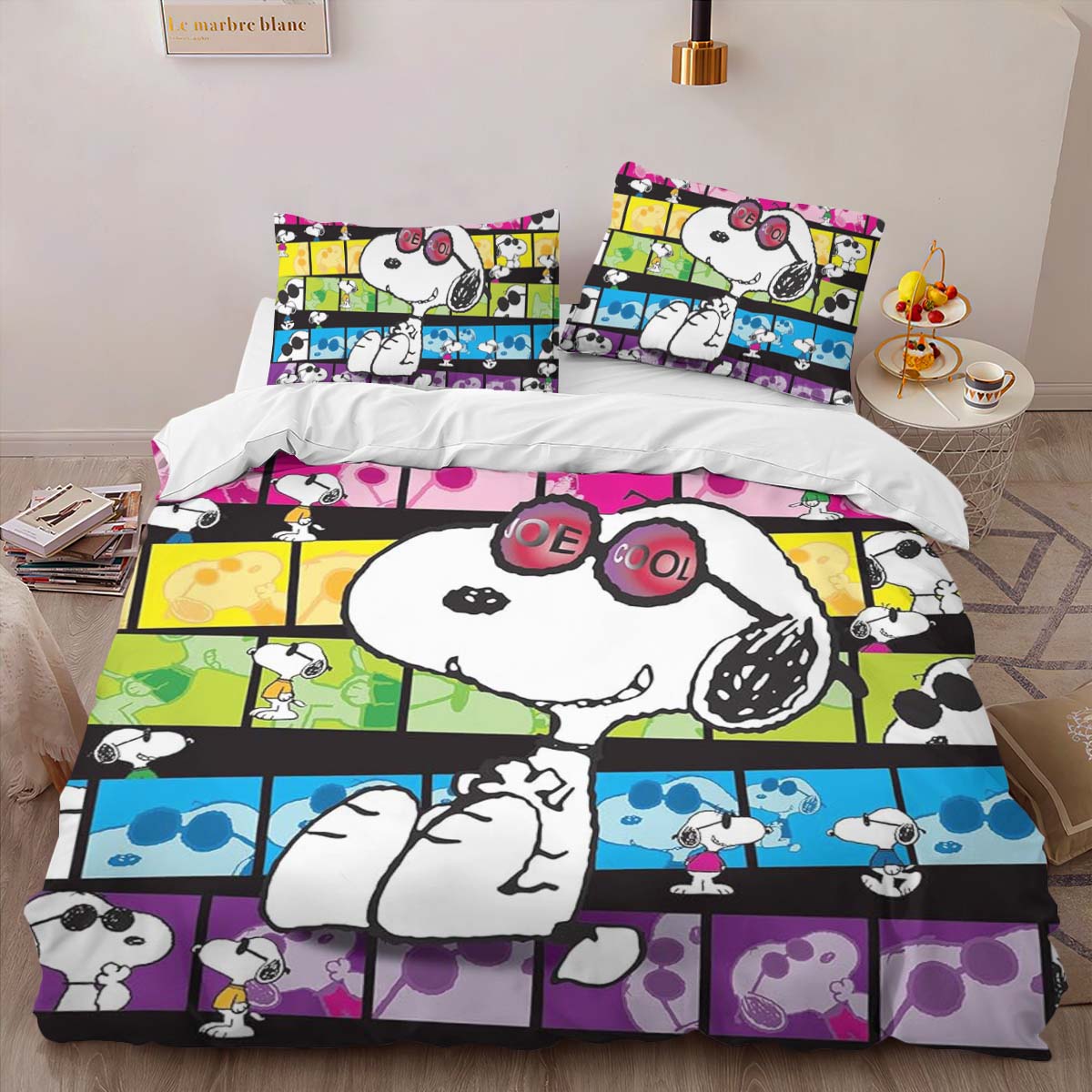 Housse De Couette Snoopy Joe Cool 3 Parure de lit Ensemble De Literie – Image 2