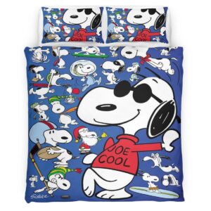 Housse De Couette Snoopy Joe Cool Parure de lit Ensemble De Literie