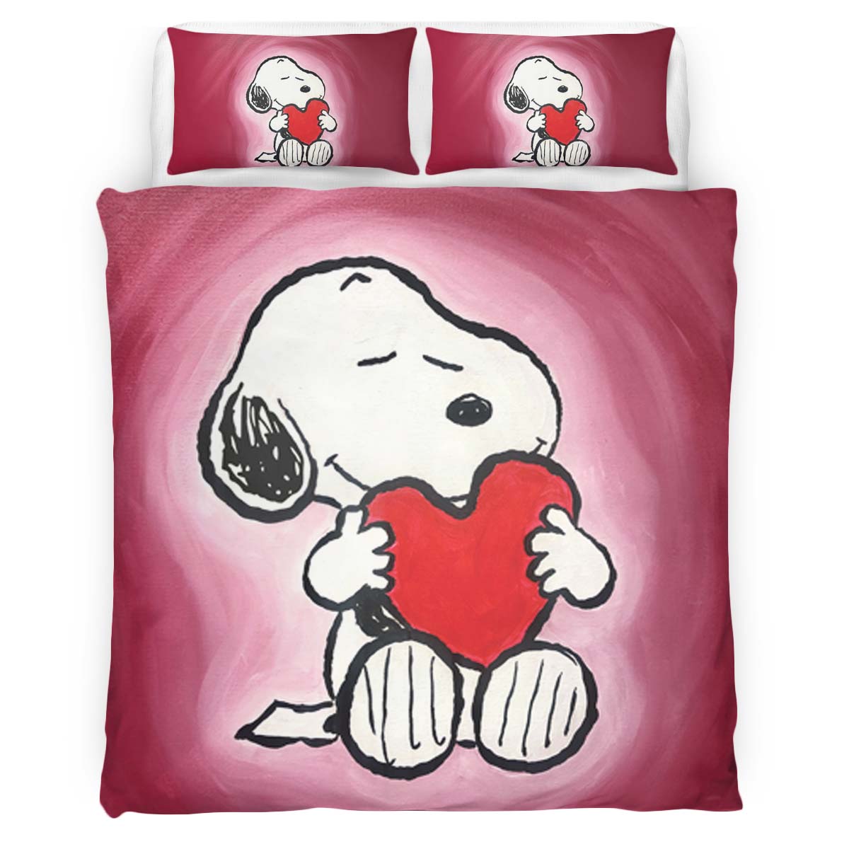 Housse De Couette Snoopy Cœur d’amour – Peanuts Parure de lit Ensemble De Literie