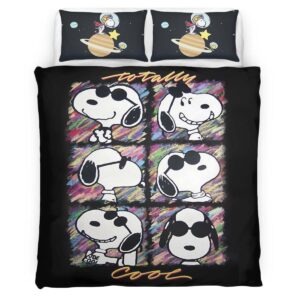 Housse De Couette Snoopy Totally Cool Parure de lit Ensemble De Literie