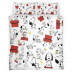Housse De Couette Snoopy et Woodstock 2 Parure de lit Ensemble De Literie