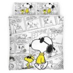 Housse De Couette Snoopy et Woodstock 3 Parure de lit Ensemble De Literie