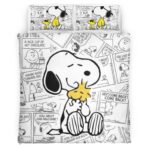 Housse De Couette Snoopy et Woodstock 4 Parure de lit Ensemble De Literie