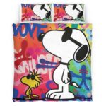 Housse De Couette Snoopy et Woodstock 6 Parure de lit Ensemble De Literie