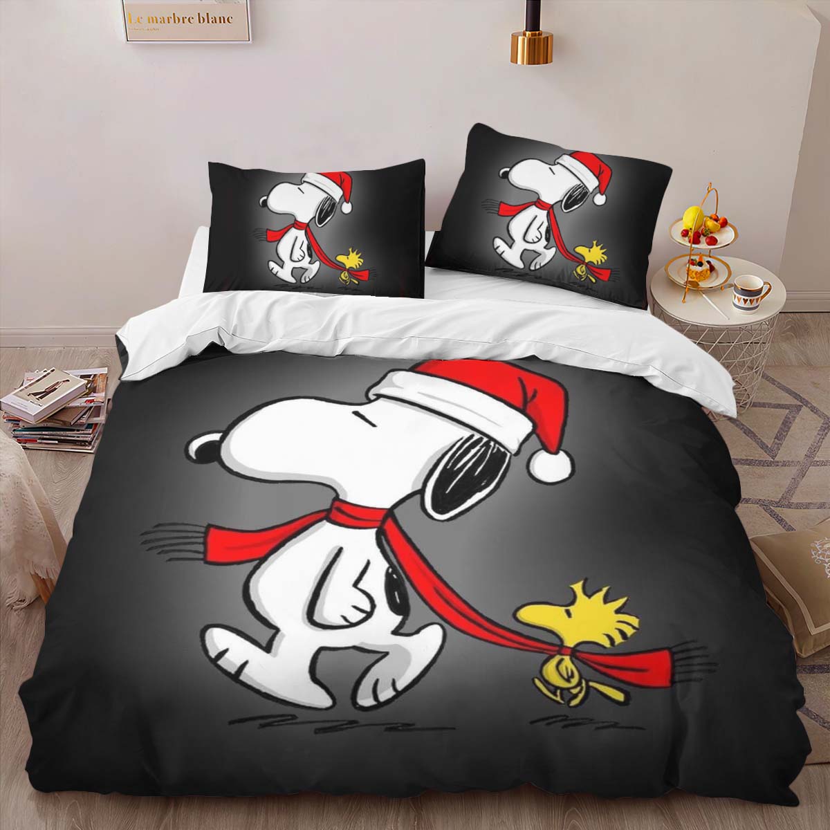 Housse De Couette Snoopy et Woodstock 9 Parure de lit Ensemble De Literie – Image 2