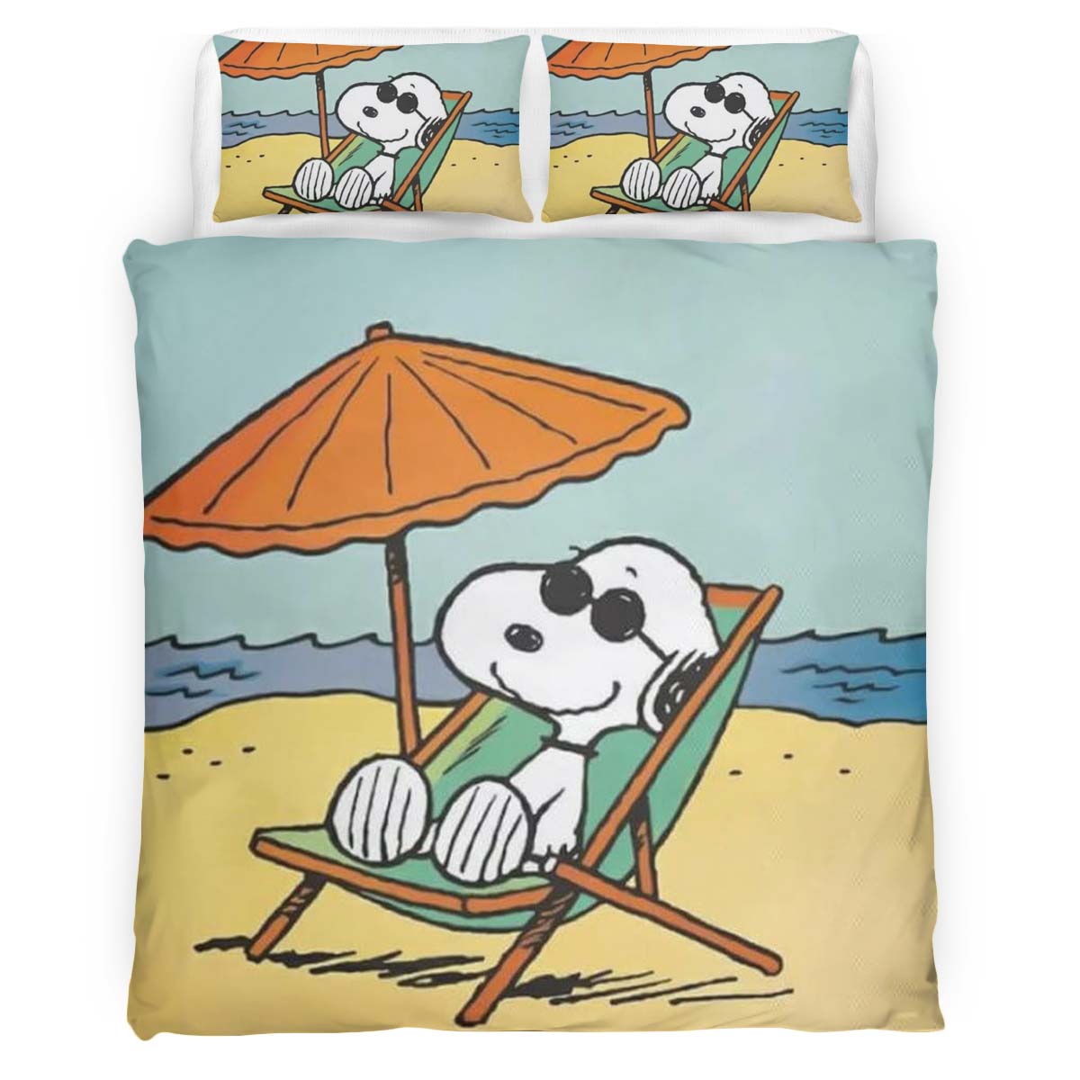 Housse De Couette Snoopy en été Parure de lit Ensemble De Literie
