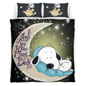 Housse De Couette Snoopy vers la lune 4 Parure de lit Ensemble De Literie