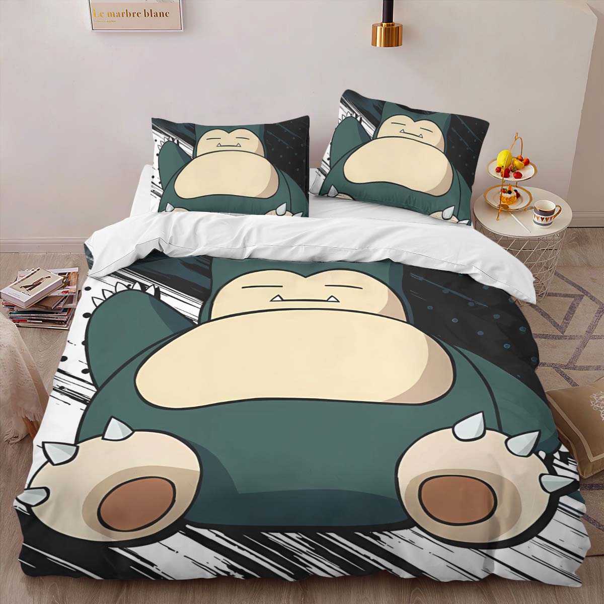 Housse De Couette Ronflex Pokémon 2 Parure de lit Ensemble De Literie – Image 2